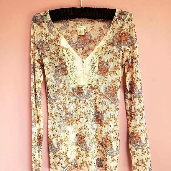 DENIM & SUPPLY RALPH LAUREN  - Paisley Sheer Women's Top - Size Small - Picture 1 of 7